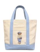 Polo Ralph Lauren Cnvs Eran Cble Bear-Sm Pp Tote-Tte- Kräm