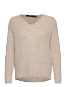 Vero Moda Vmcrewlefile Ls V-Neck Blouse Noos Grå