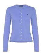 Polo Ralph Lauren Stretch Mesh Cotton Crewneck Cardigan Blå