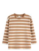 Lindex Top Ls Essentials Stripe Beige