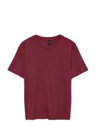 Vero Moda Vmpaulina Ss T-Shirt Jrs Noos Röd