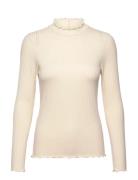 JDY Jdyfransiska Life L/S Hi-Nck Top Jr Noos Vit