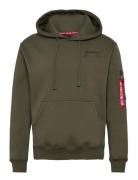 Alpha Industries Back Print Hoodie Khaki Green