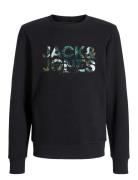 Jack & J S Jjgeplas Sweat Crew Neck Jnr Svart