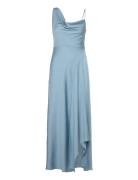 Mango Asymmetrical Creased-Effect Dress Blå
