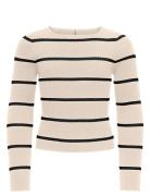 Kids Only Kogibi Ls Rib Boatneck Cp Knt Kräm