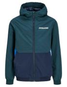 Jack & J S Jjerush Blocking Hood Bomber Jnr Marinblå