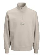 Jack & J S Jjesoho Sweat Quarter Zip Hn Noos Jnr Kräm