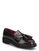 Tommy Hilfiger Tassel Squarish Toe Lthr Loafer Burgundy