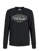 Jack & J S Jjmakoto Sweat Crew Neck Jnr Svart