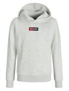 Jack & J S Jjpan Sweat Hood Jnr Grå