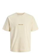 Jack & J S Jornorrebro Emb Tee Ss Cn Noos Jnr Kräm