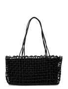 Mango Medium Braided Shoulder Bag Svart