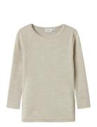 Name It Nmnwax Wool Rib Ls Top Noos Kräm