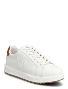Lauren Ralph Lauren Ainsley Two-T Leather & Suede Sneaker Vit