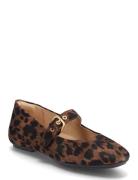 FitFlop Delicato Leopard Suede Mary Janes Brun
