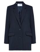 Selected Slfrita Ls Blazer Dark Sap Mel Marinblå