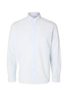 Selected Slhslimrick-Poplin Shirt Ls Noos Blå