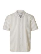 Selected Slhrelaxsun Shirt Ss Resort Beige