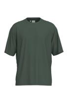 Selected Slhlooseoscar Ss O-Neck Tee Noos Khaki Green