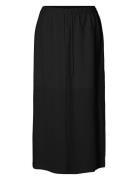 Selected Slfviva Hw Ankle Skirt Noos Svart