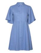 Selected Slfgulia 2/4 Short Shirt Dress Blå