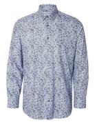 Selected Slhslimsoho-Ethan Aop Shirt Ls Blå