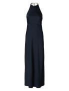 Selected Slfannie Halterneck Maxi Dress D2 Marinblå
