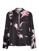 Selected Slfribelle Ls Aop Top B Svart