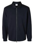 Selected Slhemanuel Soft Full Zip Sweat Noos Marinblå