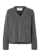 Selected Slfmaline New Ls Knit Short Cardi Noos Grå