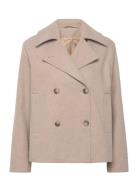 Selected Slfalma Short Wool Jacket Noos Beige