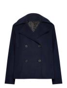 Selected Slfalma Short Wool Jacket Noos Marinblå