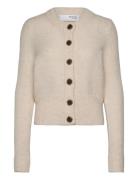 Selected Slfsia Ras Ls Knit Cardigan Noos Kräm