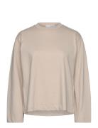 Selected Slfelisa Ls Boxy Tee D2 Beige