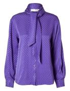 Selected Slfcassia Ls Scarf Shirt B Lila