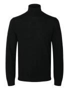 Selected Slhtray Ls Knit Merino Roll Neck Noos Svart