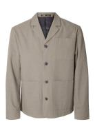 Selected Slh-Smith Seersucker Hybrid Blz Beige