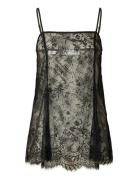 Selected Slfdaphne Sl Strap Lace Top Svart