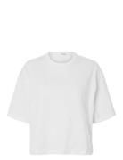 Selected Slfpenny Ss Embroidered Tee Vit