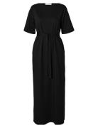 Selected Slfessential Ss Pocket Ankle Dress Noos Svart