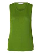 Selected Slfmoon Sus Sl Knit Top B Grön