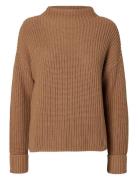 Selected Slfselma Ls Knit Pullover Brun