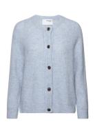Selected Slflulu Ls Knit Short Cardigan Noos Blå