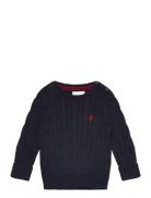 Ralph Lauren Baby Cable-Knit Cotton Sweater Marinblå