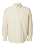 Selected Slhregrick-Ox Shirt Ls Noos Kräm
