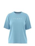 Selected Slfvilja Ss Printed Tee W Noos Blå