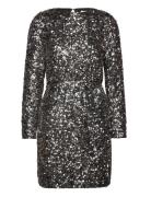 Selected Slfcolyn Ls Short Sequins Dress B Silver