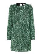 Selected Slfcolyn Ls Short Sequins Dress B Grön