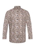 Selected Slhslim-Ethan Shirt Ls Aop Noos Brun